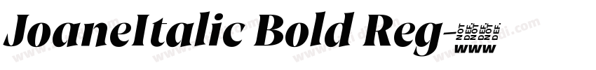 JoaneItalic Bold Reg字体转换